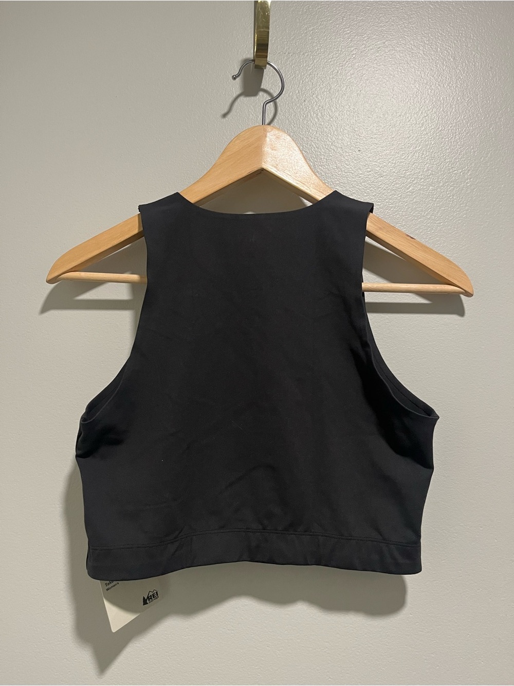 REI Take Your Time Black Crop Tank Top - Picture 2 of 2